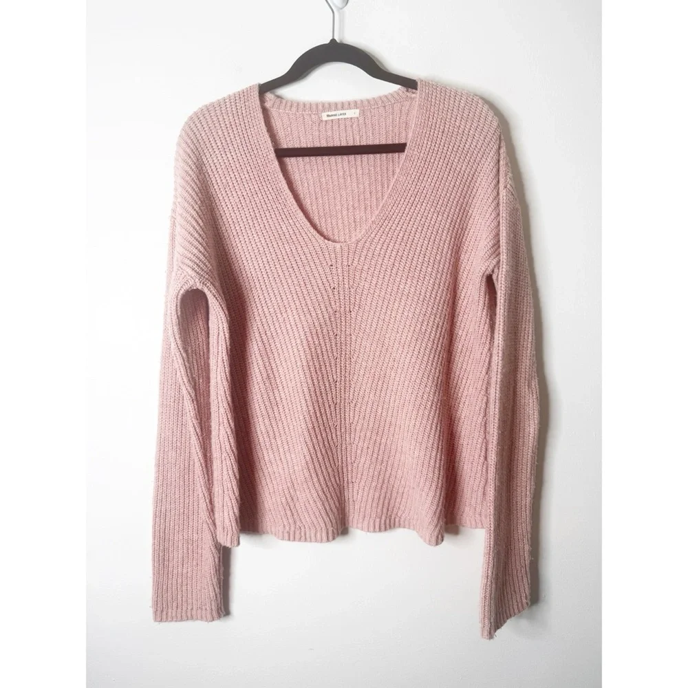 Marine Layer Cashmere Blend Elisa V-Neck Sweater large - Picture 3 of 7